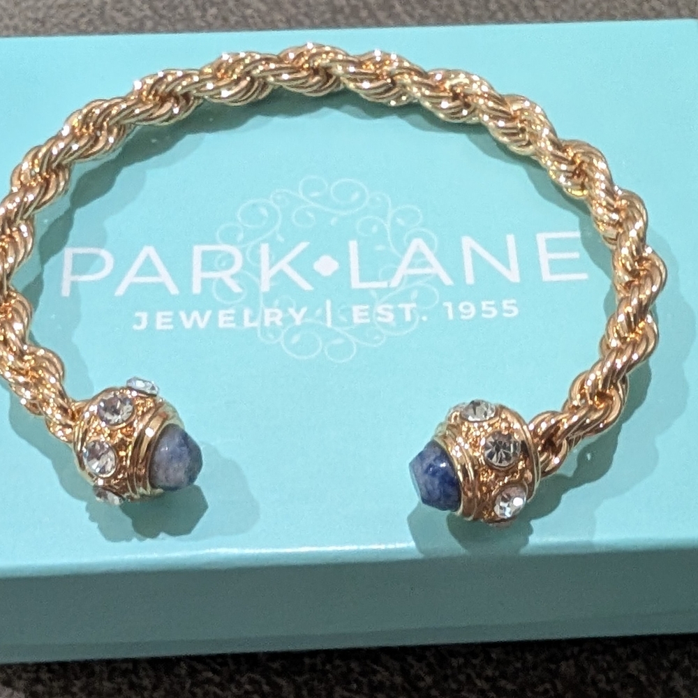 Park Lane Gold and Blue Twisted Rope Bracelet